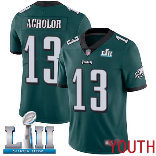 Youth Philadelphia Eagles 13 Nelson Agholor Midnight Green Team Color Vapor Untouchable NFL Jersey Limited